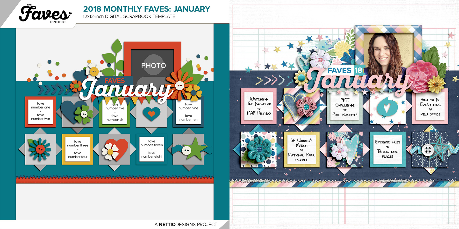 2018 Monthly Faves Project | NettioDesigns